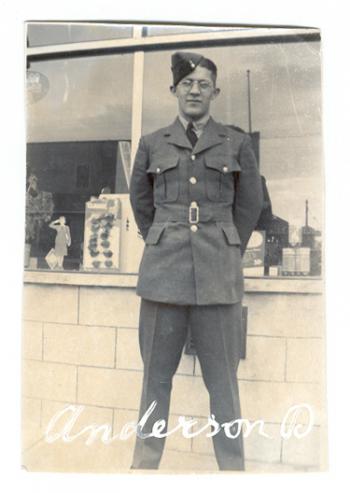 Donald Anderson in his Air Force uniform during WWII.