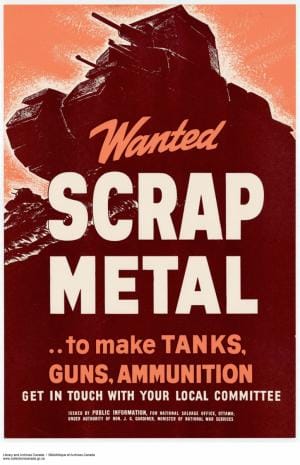 Canadian National War Services Poster, WWII.