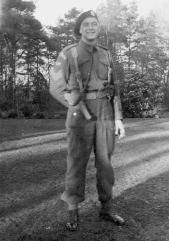 Charles Halstead smiles for photo during World War Two.