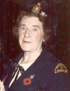 Winnie Carr in uniform.