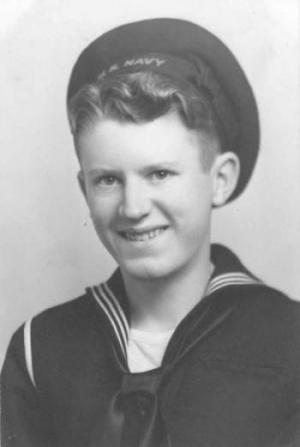 Paul Kauffman Jr in his US Navy uniform, WWII.