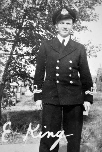 Egerton King in Naval uniform, World War Two.