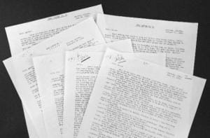 Newsletters sent from Okotoks to men fighting in WWII.