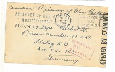 Envelope from a letter from Felix Noel to his wife, Kay.