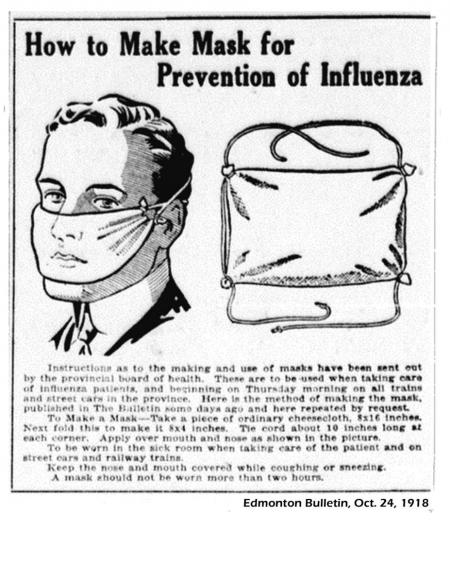 Poster with instructions for making a face mask.