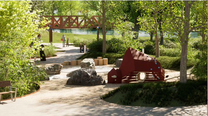 Rendering of play space design