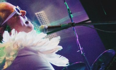 Elton John coverband on a stage