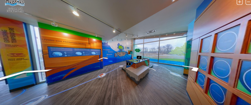 fisheye image of 360 degree virtual tour of Environmental Education Centre