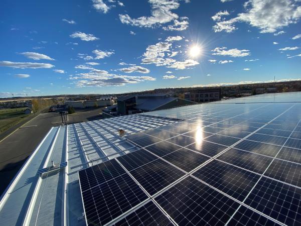 Solar panel installation - Pason Centennial Arenas 