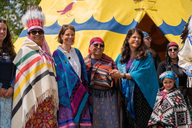 Mayor Thorn and CAO Vincent at Tipi Transfer