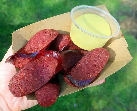 sliced sausage on a plate
