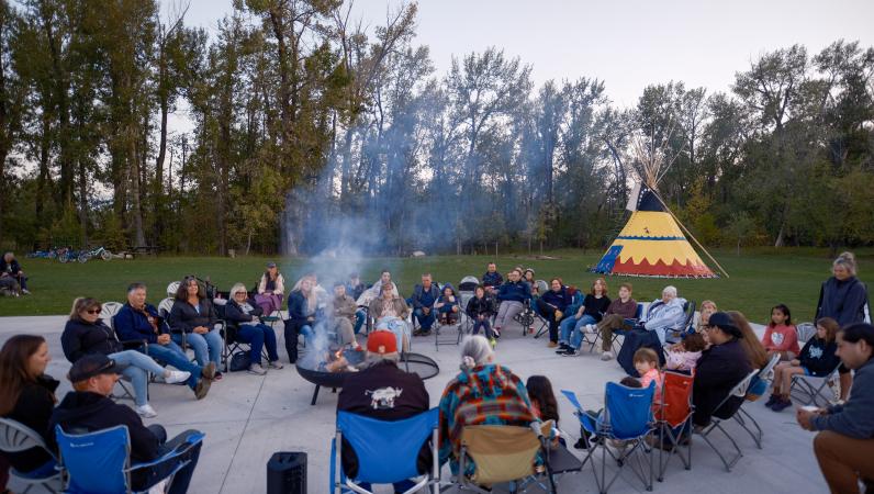  Fireside Stories Community Group Outdoor Sunset Event Indigenous 