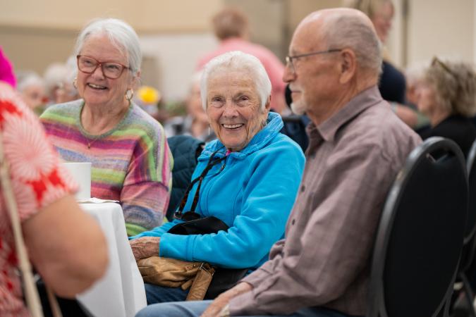 Seniors at seniors celebration lunch
