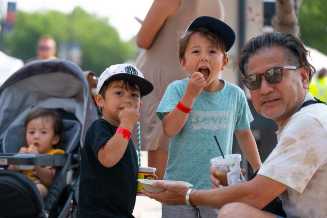 family at Taste of Okotoks