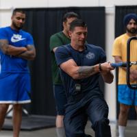 Municipal Enforcement Officer demonstrates a weight station during PARE training