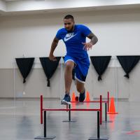 Individual jumps over obstacle in PARE training 