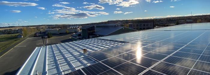 Solar panel installation - Pason Centennial Arenas 