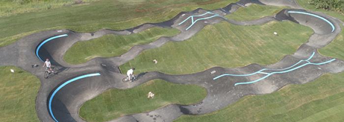 Aerial shot of pump track