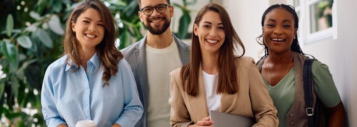 Group of multicultural people on a committee or board